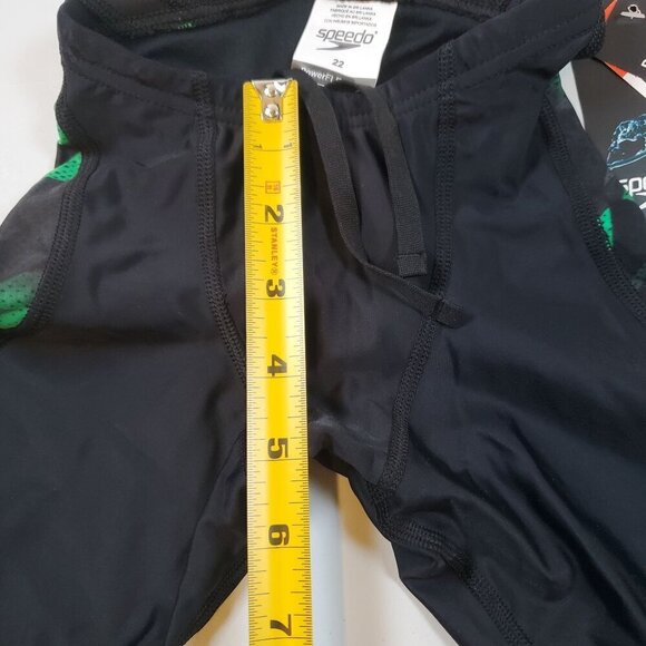 Speedo PowerFLEX Eco Swim Shorts Trunks Drawstring Size 22 Mens NWT Black - Picture 2 of 13